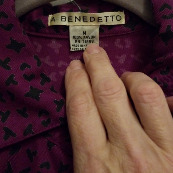 Vintage A Benedetto Button Down Tunic - Picture 3 of 5